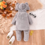 new infant and toddler long-sleeved bear autumn and winter one-piece clothes - Image 5