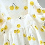 Fruit Apple Cherry Allover Bow Decorative Dress And Hat Set - Image 13