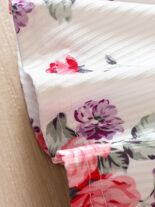 Girls pit strip floral sleeveless top, denim shorts - Image 3