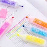 Hobby stationery 6 colors small fresh creative student prize large capacity highlighter 6 in 1 set - Image 4