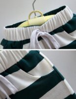 Boy's short sleeve set summer new version of the stripe casual thin two-piece set of baby clothes tide - Image 4