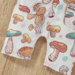 Summer new men's and women's baby pocket sleeveless printed long leg crawling clothes - Image 3