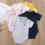 Baby onesies, summer solid colors, short sleeves, boys, women's clothes, BODYSUIT5 colors