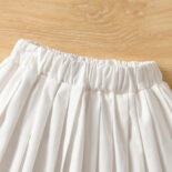 Spring and Autumn New Girls Sports Casual Letter Towel Embroidery Baseball Uniform Jacket + Pleated Skirt Set - Image 7