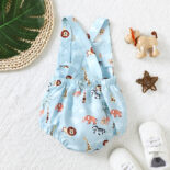 Infant Neutral Young Children Flower Color Tops for Multiple Animals   Triangle Crawler - Image 4