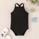 Fashion baby striped triangle summer new fashion casual suspender solid color - Image 17