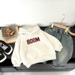 Children's sweatshirt  autumn new products for boys and small children patch embroidery loose baby hooded pullover sweatshirt tide - Image 3