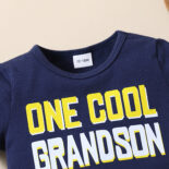 Summer boy and girl baby letter hot stamping refreshing cute little fresh thin short - Image 3