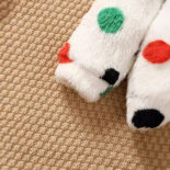 Baby Girl Kids Autumn Winter Doll Cute Fur Hooded Long Sleeved Top Kids Polka Dot Warm Jacket - Image 5