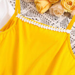 Girls' suits style short irregular tops Slip dress sets spring children's clothing - Image 5