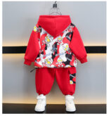 Boys camouflage Ultraman set spring and autumn outfit new children's hooded sports two-piece set for small and medium-sized children - Image 6