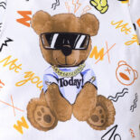 The baby boy round neck is printed with handsome sunglasses, bear + pants, fashionable, versatile, casual - Image 4