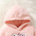 Fall/Winter Kitten Plush Fleece Doll Cute Clothes Long Sleeve Long Pants Hooded Sweatshirt Set - Image 3