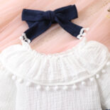 Winter printed white spot pullover cotton suit without hooded autumn children's clothing - Image 4