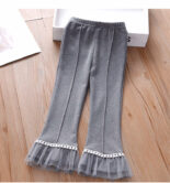 Girls' Spring and Autumn Flared Pants Girls Version Tight Leggings, Baby Casual Casual Children's Autumn Pants - Image 7