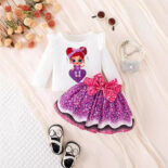 Autumn and winter new girls and girls baby long-sleeved trend set two-piece set - Image 4
