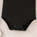 Fashion baby striped triangle summer new fashion casual suspender solid color - Image 3