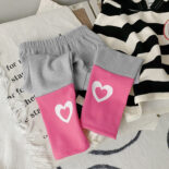 Girls' autumn clothes new striped hooded sweatshirt stitched leggings set versatile and cute spring and autumn style - Image 3