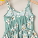 Summer new suspender beach long skirt medium and big children's floral dress high quality parent-child dress - Image 4