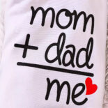 Newborn babies and boys and girls spring and autumn letter printing long sleeves can be opened one-piece crawling clothes tide - Image 3