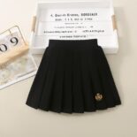 Skirt girl's autumn style college style parent-child dress pleated high-waisted short skirt - Image 5