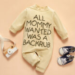 Girls New Boys and Babies Letter Printing Long sleeved Children's and Children's Baby Long Legs jumpsuit Children's clothing - Image 4