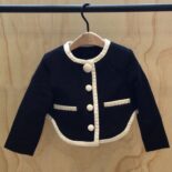 Girls' suits, autumn suits, new foreign girls, fashionable long-sleeved cardigans, baby Korean skirt two-piece set - Image 2