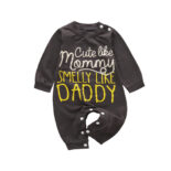 Girls New Boys and Babies Letter Printing Long sleeved Children's and Children's Baby Long Legs jumpsuit Children's clothing - Image 5