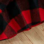 Autumn new woolen black and red checkered children's baby dress - Image 5
