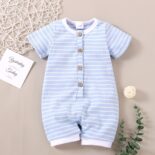 leisure new summer baby boys and girls striped jumpsuit - Image 2
