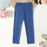 Women's trousers, imitation denim, unicorn print, children's spring and autumn new women's treasure casual leggings are versatile - Image 2