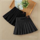 Girls' Spring Skirt New Children's Fleece Versatile Pleated Skirt Girls' College Style Short Skirt - Image 3