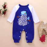 New Baby Girls Boys Cartoon Letter Printing Children's Checkered Sleeves Sweetheart jumpsuit