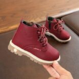 Children's Martin Boots, Children's Shoes, Boys' Single Boots, Children's Boots, Autumn Baby Boots - Image 3