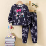 Girls' suits autumn and winter children's sports and leisure cartoon little big children's sweatshirt two-piece set spring children's clothing tide