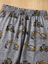 Autumn Winter Long Sleeve Kids Set Excavator Printed Loungewear Two Piece - Image 4