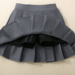 Skirt girl's autumn style college style parent-child dress pleated high-waisted short skirt - Image 9