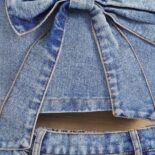 Children's clothing girls denim suits, summer new ins, fashion children's suspender skirts, 2-piece set - Image 5