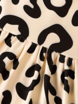 Baby girl spring and autumn sleeveless fawn print dress denim embroidery long sleeve jacket - Image 8