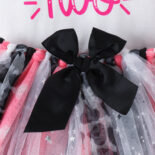 Summer girls' suits, small children's cow print tops with bow mesh skirts, children's suits - Image 4