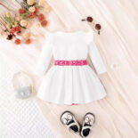 Autumn and winter new girls and girls baby long-sleeved trend set two-piece set - Image 3