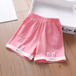 Girls Shorts Summer New Version for Small and Medium-sized Kids Sweatpants Kids Casual Pants - Image 3