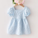 Summer New Girl Baby Bubble Sleeve Dark Pattern Flower Dress - Image 2