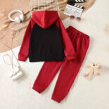 Men's and women's spring clothes version of children's clothes spring new children's sweatshirt baby two-piece printed sweatshirt - Image 2