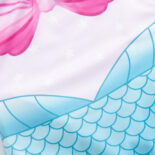 Girls short sleeved elastic round neck fish scale print one-piece triangle swimsuit - Image 9