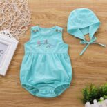 New Baby Flower Embroidered Triangle +Hat - Image 2