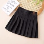 Girls' Spring Skirt New Children's Fleece Versatile Pleated Skirt Girls' College Style Short Skirt