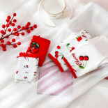 4pack Red cherry cute ladies cotton briefs seamless sweet girl panties - Image 3