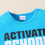 Summer boy and girl baby letter hot stamping refreshing cute little fresh thin short - Image 3