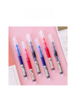 Large capacity straight liquid gel pen rollerball pen black water-based pen 0.5mm student note-taking color quick-drying pen - Image 2
